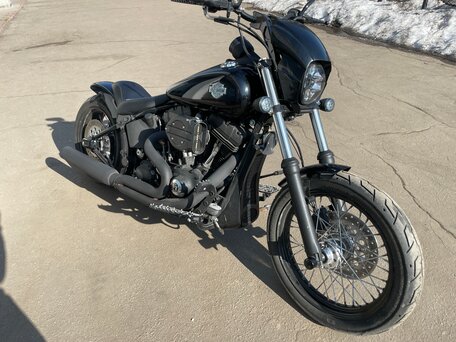 2001 Harley-Davidson Softail Custom, чёрный, 1790000 рублей, вид 4