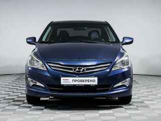 2016 Hyundai Solaris I Рестайлинг, синий, 929000 рублей, вид 2