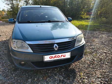 2010 Renault Logan I Рестайлинг, синий, 450000 рублей, вид 2