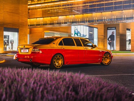 2001 Mercedes-Benz S-Класс 600 Long IV (W220), красный, 1600000 рублей, вид 5
