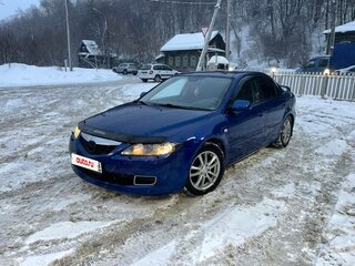 2006 Mazda 6 I (GG) Рестайлинг, синий, 430000 рублей, вид 2