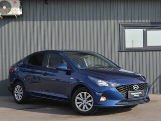 2021 Hyundai Solaris II Рестайлинг, синий, 1749888 рублей, вид 4