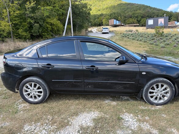 2008 Mazda 3 I (BK) Рестайлинг, чёрный - вид 3