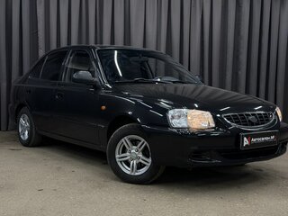 2008 Hyundai Accent ТагАЗ II, чёрный, 369777 рублей, вид 3