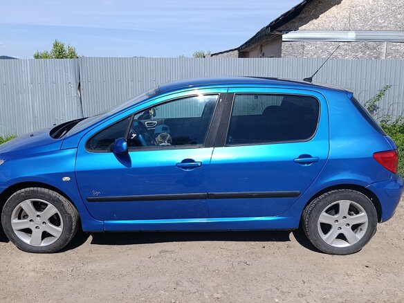 2007 Peugeot 307 I Рестайлинг, синий, 280000 рублей - вид 2