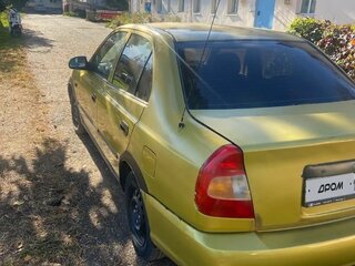 2003 Hyundai Accent ТагАЗ II, жёлтый, 145000 рублей, вид 4