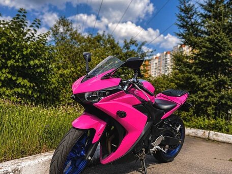 2015 Yamaha YZF-R3, розовый, 380000 рублей, вид 1
