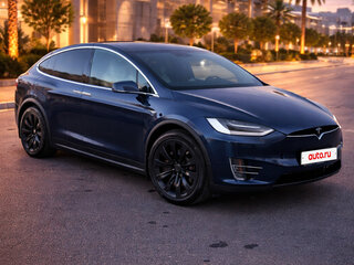 2018 Tesla Model X 100D I, синий, 3990000 рублей, вид 4