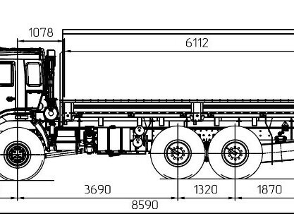 2025 КамАЗ 43118, синий, 8100000 рублей, вид 3