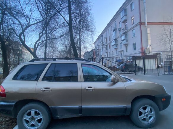 2003 Hyundai Santa Fe I, золотистый, 475000 рублей - вид 1