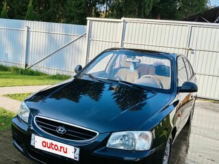 2010 Hyundai Accent ТагАЗ II, чёрный, 420000 рублей, вид 1