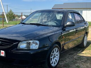 2007 Hyundai Accent ТагАЗ II, чёрный, 427000 рублей, вид 1