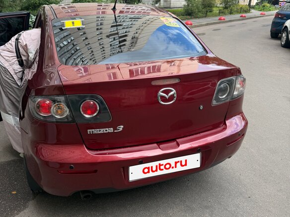 2008 Mazda 3 I (BK) Рестайлинг, красный - вид 3