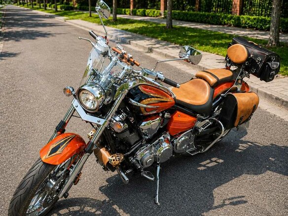 2012 Yamaha XV 1900, оранжевый, 1140000 рублей - вид 7