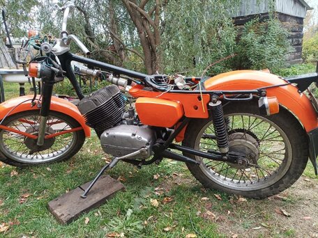 1980 CZ 350, оранжевый, 100000 рублей, вид 2