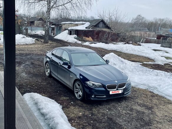 2015 BMW 5 серии 520d VI (F10/F11/F07) Рестайлинг, синий, 2700000 рублей - вид 6