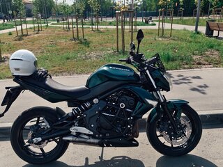 2010 Kawasaki ER-6N, зелёный, 340000 рублей, вид 1