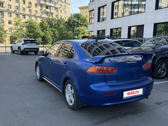 2008 Mitsubishi Lancer X, синий, 485000 рублей - вид 3