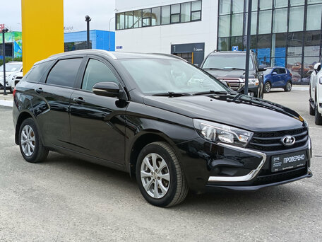 2020 Lada (ВАЗ) Vesta SW I, чёрный, 939601 рублей, вид 3