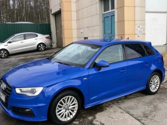 2014 Audi A3 III (8V), синий, 1430000 рублей - вид 3