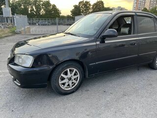 2006 Hyundai Accent ТагАЗ II, чёрный, 215000 рублей, вид 3