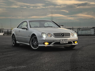2002 Mercedes-Benz CL-Класс AMG 55 AMG I (C215) Рестайлинг, серебристый, 3200000 рублей, вид 1
