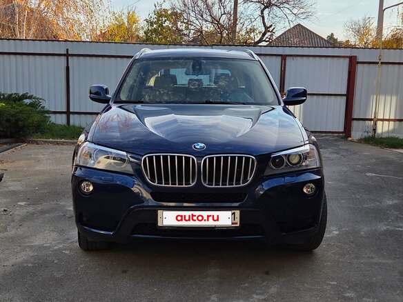 2012 BMW X3 30d xDrive II (F25), синий