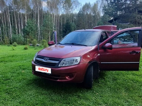 2013 Lada (ВАЗ) Granta I, серебристый, 425000 рублей, вид 1
