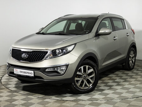 2014 Kia Sportage III Рестайлинг, серебристый, 1259585 рублей, вид 1