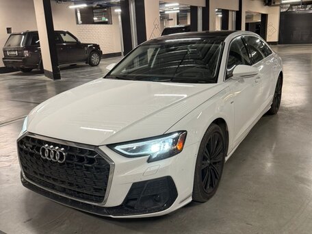 2022 Audi A8 Long 55 TFSI IV (D5) Рестайлинг, белый, 7800000 рублей, вид 4