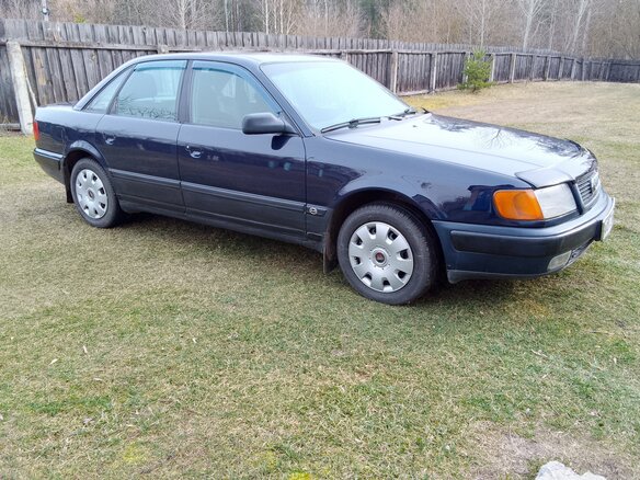 1991 Audi 100 IV (C4), синий, 320000 рублей - вид 12