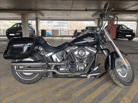 2012 Harley-Davidson Fat Boy, чёрный, 1150000 рублей, вид 1