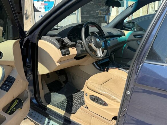 2005 BMW X5 3.0i I (E53) Рестайлинг, синий, 1200000 рублей - вид 8