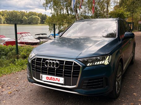 2021 Audi Q7 45 TDI II (4M) Рестайлинг, синий, 8000000 рублей, вид 3
