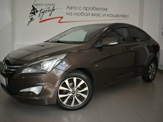2015 Hyundai Solaris I Рестайлинг, коричневый, 799000 рублей, вид 1