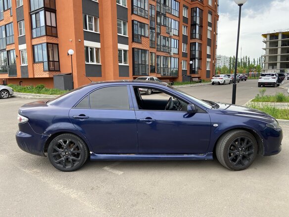 2006 Mazda 6 I (GG) Рестайлинг, синий, 326000 рублей - вид 4