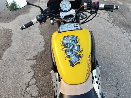 1991 Yamaha V-Max 1200, жёлтый, 380000 рублей, вид 4
