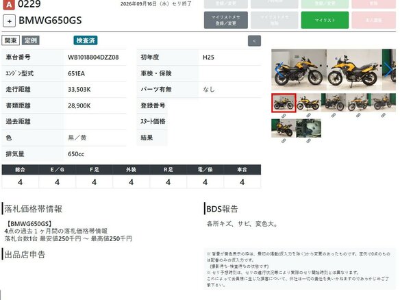 2012 BMW G 650 GS, жёлтый, 499000 рублей - вид 7