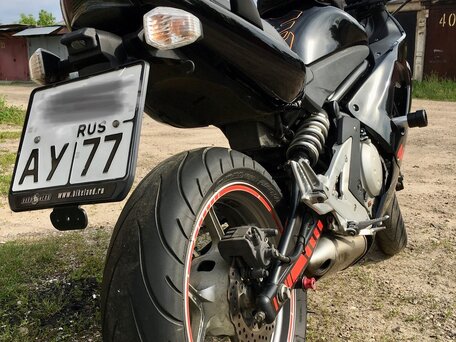 2007 Kawasaki ER-6F (Ninja 650R), чёрный, 390000 рублей, вид 3