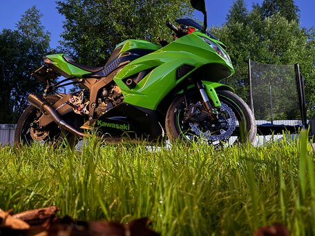 2018 Kawasaki ZX-6 Ninja, зелёный, 1000000 рублей, вид 3