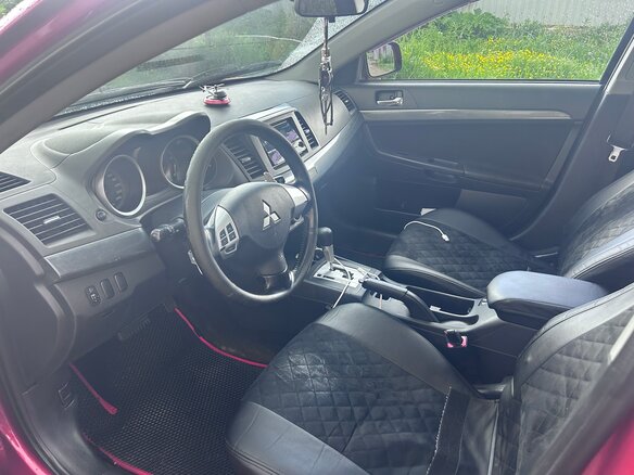 2008 Mitsubishi Lancer X, красный, 430000 рублей - вид 3