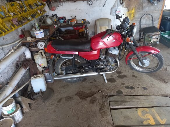 1998 Jawa 350/638, пурпурный, 130000 рублей - вид 3