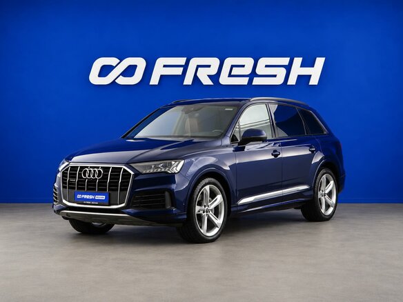 2020 Audi Q7 45 TDI II (4M) Рестайлинг, синий, 7333055 рублей - вид 4