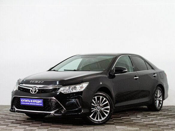 2016 Toyota Camry VII (XV50) Рестайлинг, чёрный - вид 2