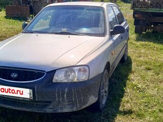 2003 Hyundai Accent ТагАЗ II, серебристый, 180000 рублей, вид 1