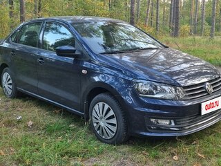 2016 Volkswagen Polo V Рестайлинг, синий, 1315000 рублей, вид 4