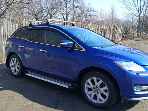 2008 Mazda CX-7 I, синий, 650000 рублей - вид 3