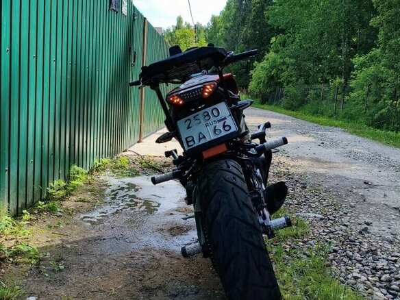 2014 Yamaha MT-09 (FZ-09), пурпурный, 650000 рублей - вид 7