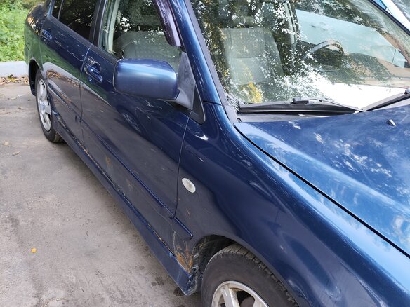 2005 Mitsubishi Lancer IX, синий, 280000 рублей - вид 3
