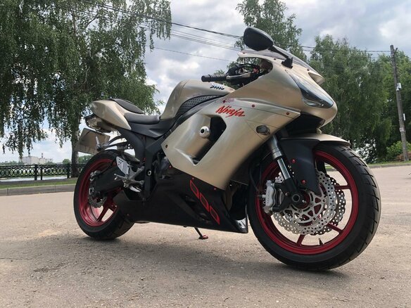 2006 Kawasaki ZX-6 Ninja, золотистый, 450000 рублей - вид 8